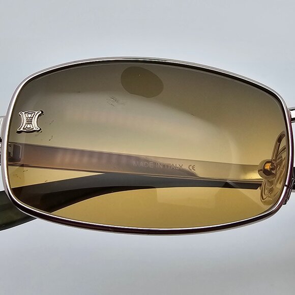 Celine SC1019 Col. 579 Silver Frame Yellow Flash Gold Gradient Lens Sunglasses - Picture 14 of 16